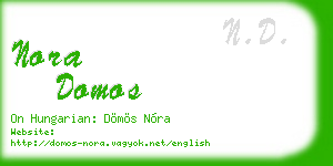 nora domos business card
