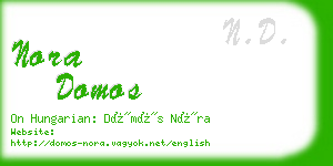 nora domos business card